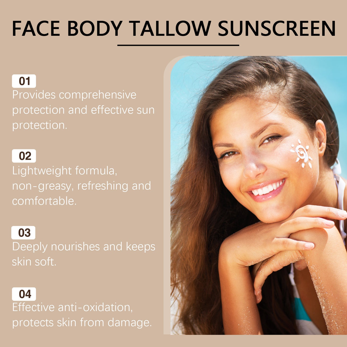 Refreshing Protective Creme & Caring Skin Isolation UV Protection 🏖️