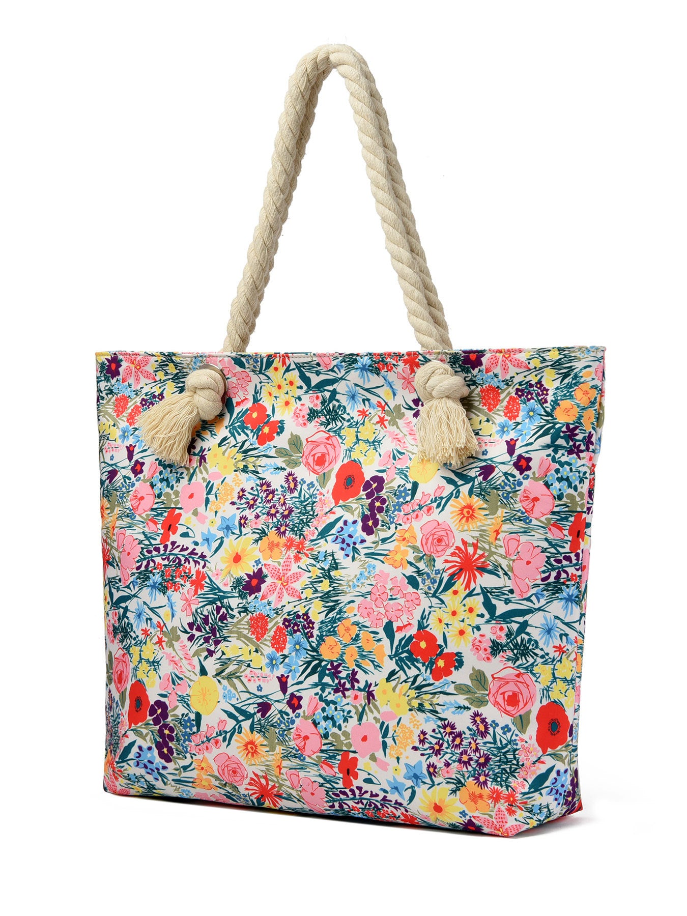 Art Flower Pattern Beach Bag, Waterproof & Sandproof ๐๏ธ