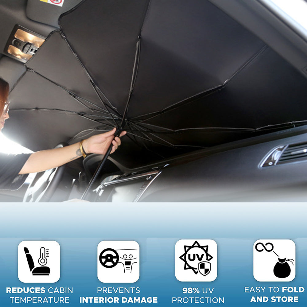 Foldable Car Windshield Sun Shade Umbrella UV Protection Heat ☀️