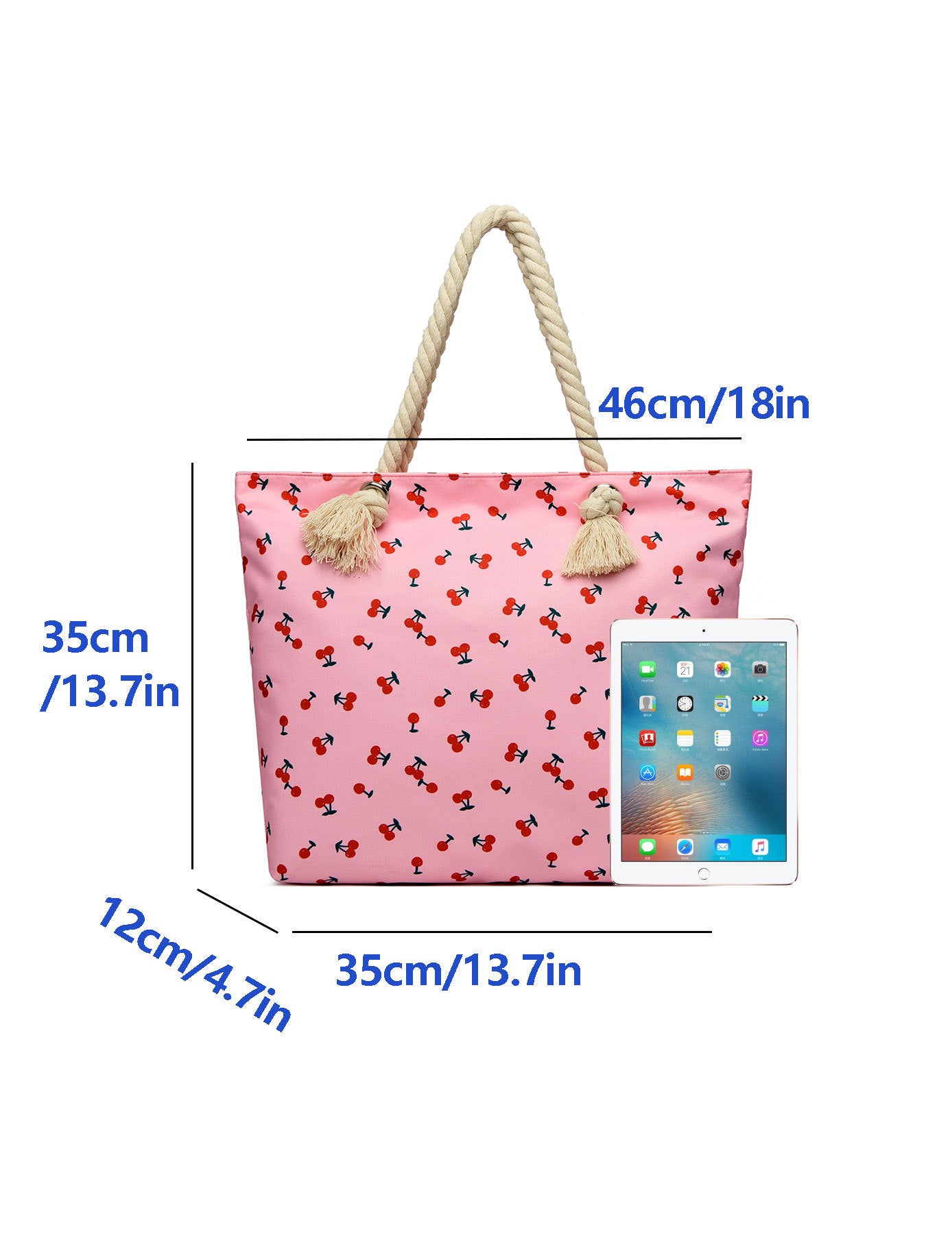 Art Flower Pattern Beach Bag, Waterproof & Sandproof ๐๏ธ