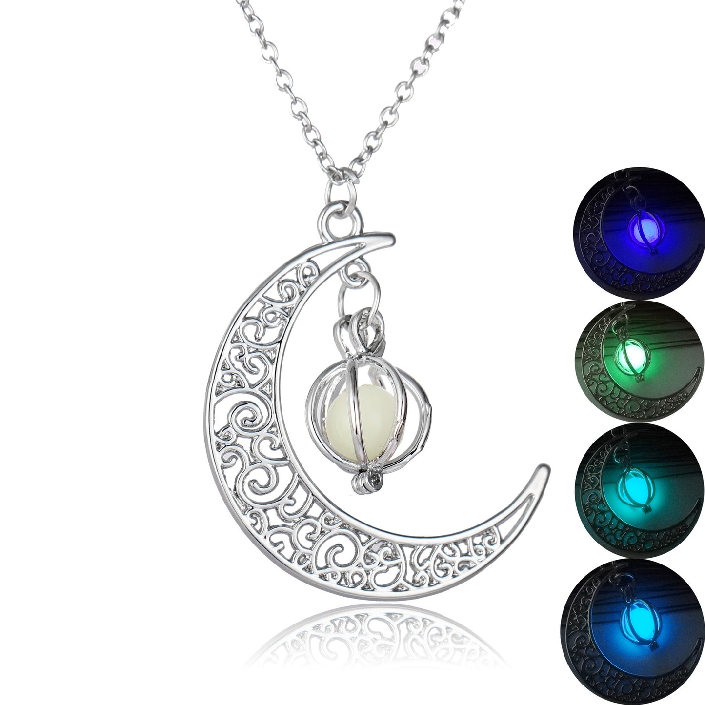 Necklace Jewelry Moon Natural Glowing Stone Healing 🏖️