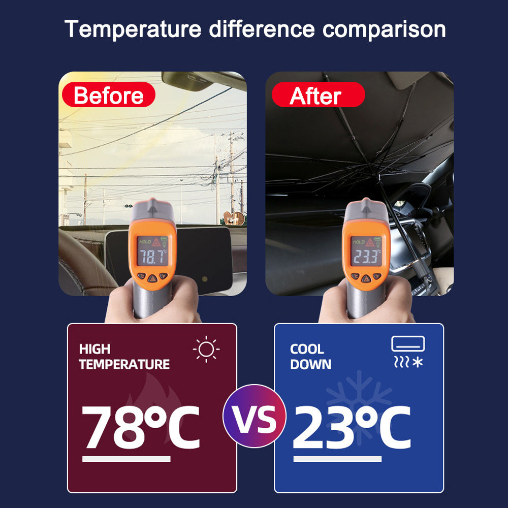 Foldable Car Windshield Sun Shade Umbrella UV Protection Heat  ☀️